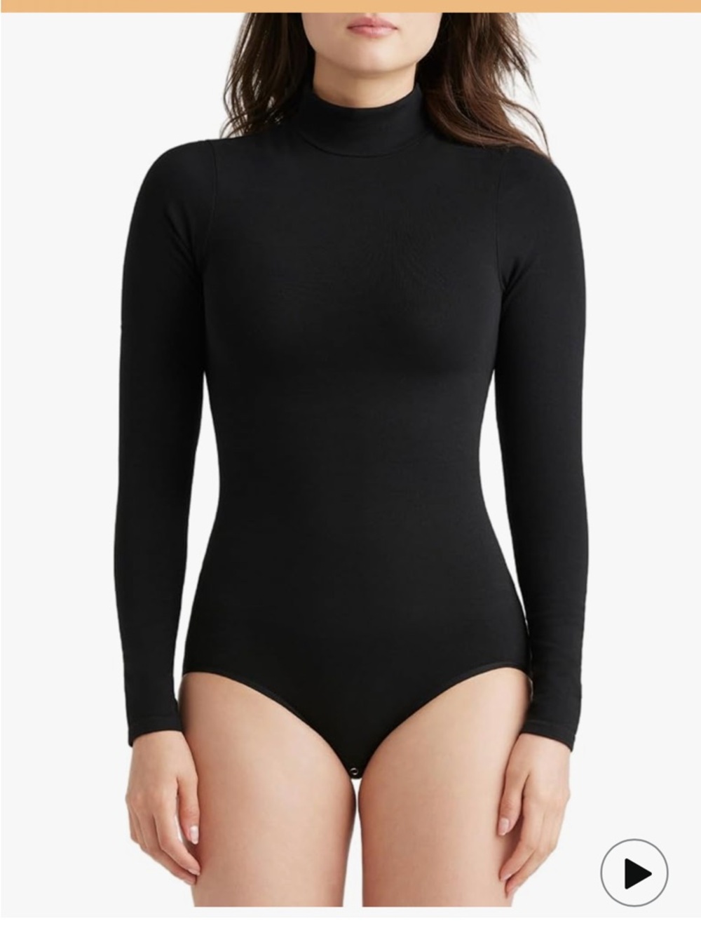 Yummie Black Long-Sleeve Turtleneck Bodysuit